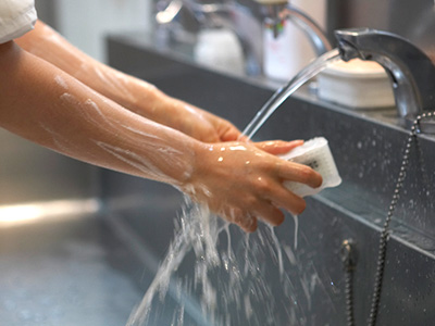 Careful hand washing